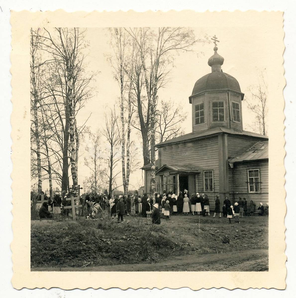Церковь Троицы Живоначальной, Сябреницы (Чудовский район, Новгородская область). архивная фотография, Фото 1941 г. с аукциона e-bay.de