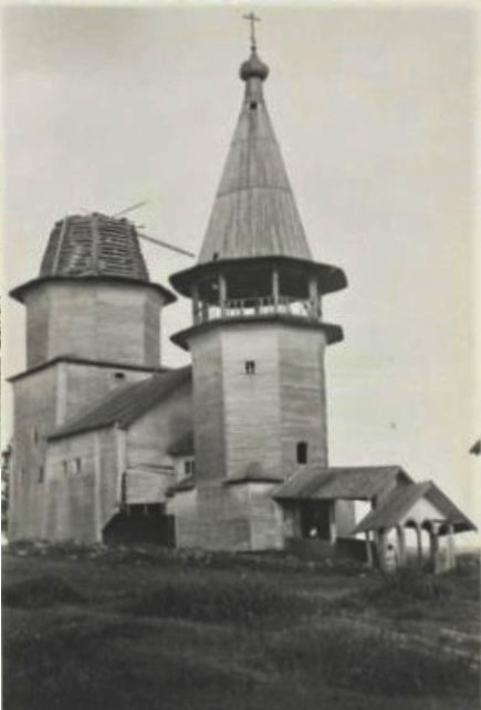 Типиницы. Церковь Вознесения Господня. архивная фотография, Вид на Вознесенскую церковь в Типиницах, фото Буйнова А.Н. из музея 