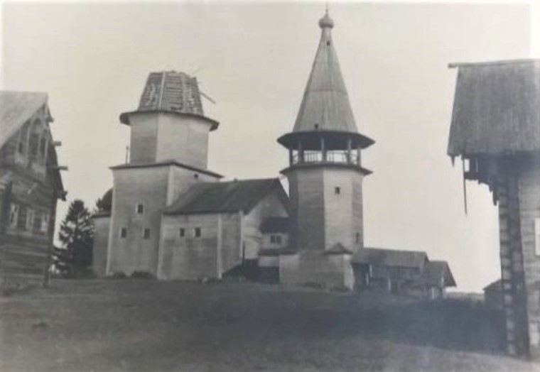 Церковь Вознесения Господня, Типиницы (Медвежьегорский район, Республика Карелия). архивная фотография, Вид с северах, фото Буйнова А.Н. из ГНИМА им. Щусева.