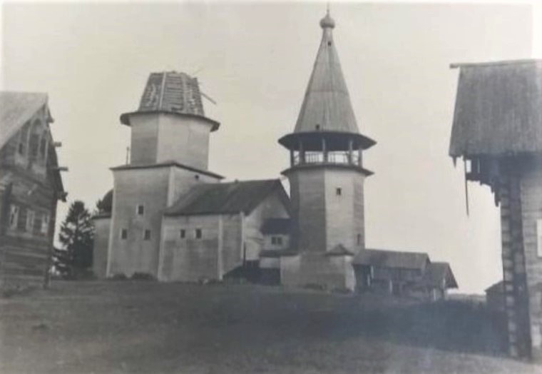 Типиницы. Церковь Вознесения Господня. архивная фотография, Вид с севера на Варваринскую церковь в Типиницах, фото Буйнова А.Н. из ГНИМА им. Щусева.  