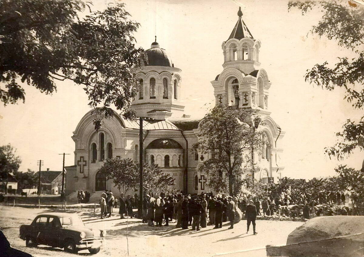 Церковь Покрова Пресвятой Богородицы, Качкаровка (Бериславский район, Украина, Херсонская область). архивная фотография, Фото 1957-1960 годов