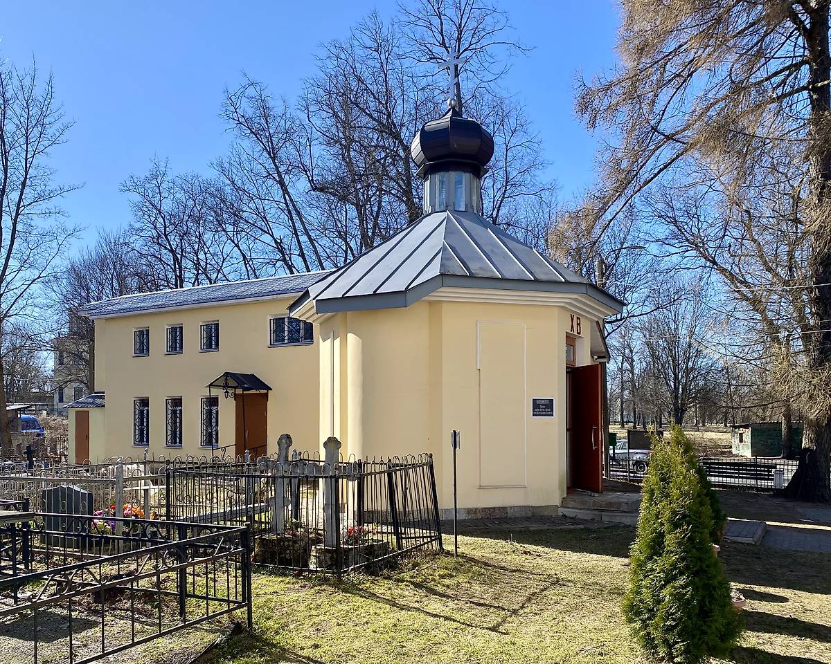 Вид с востока, фасады. Часовня Захарии и Елисаветы, Динамо (Санкт-Петербург, Пушкинский район, г. Санкт-Петербург)