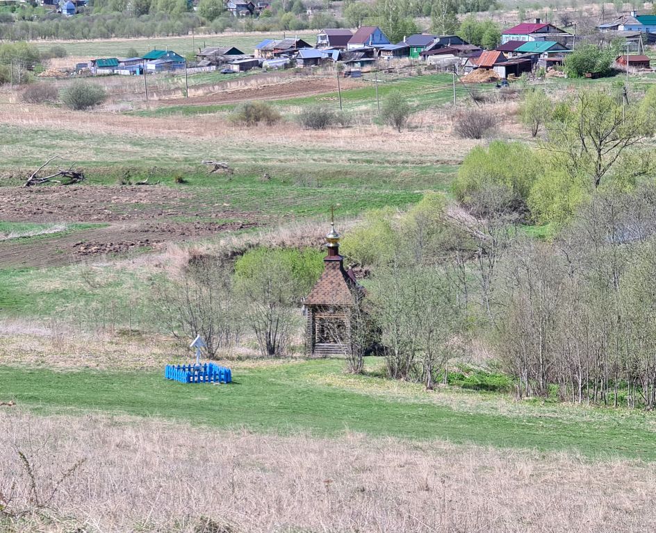 Часовня Николая Чудотворца, Волосово (Собинский район, Владимирская область). общий вид в ландшафте, Часовня Николая Чудотворца, панорама с востока