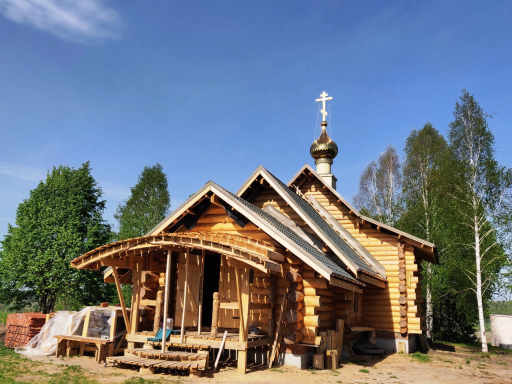 Церковь Николая Чудотворца (новая), Никольское (Зеленодольский район, Республика Татарстан). документальные фотографии, Церковь достраивается