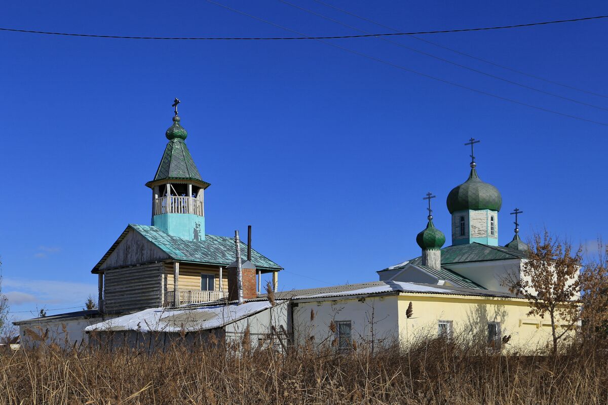 Церковь Троицы Живоначальной, Москаленки (Москаленский район, Омская область). фасады, Вид с юго-запада