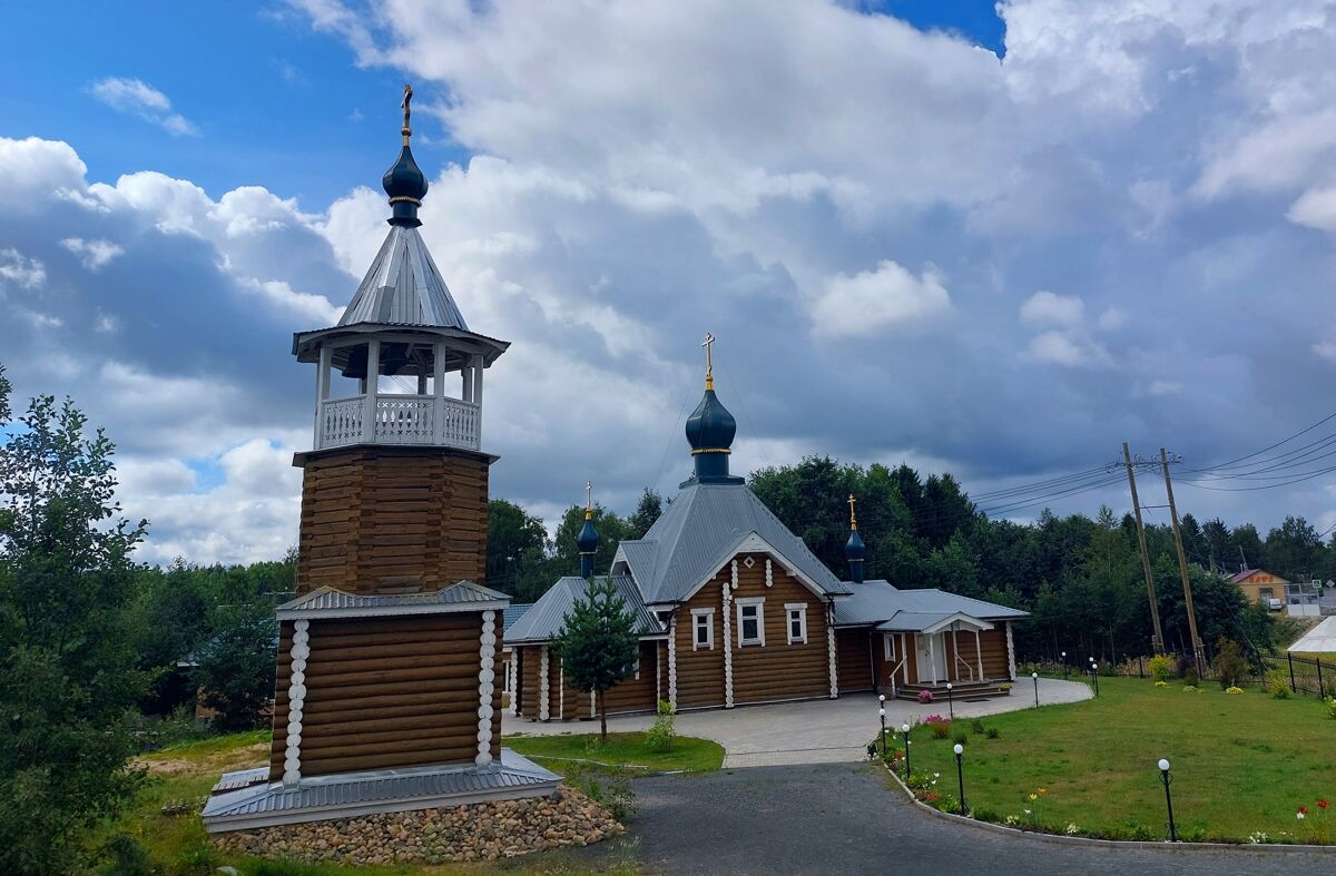 Церковь Михаила Архангела, Чална (Пряжинский район, Республика Карелия). общий вид в ландшафте