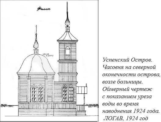 Октября, остров (Успенский остров). Часовня Митрофана Воронежского. графика