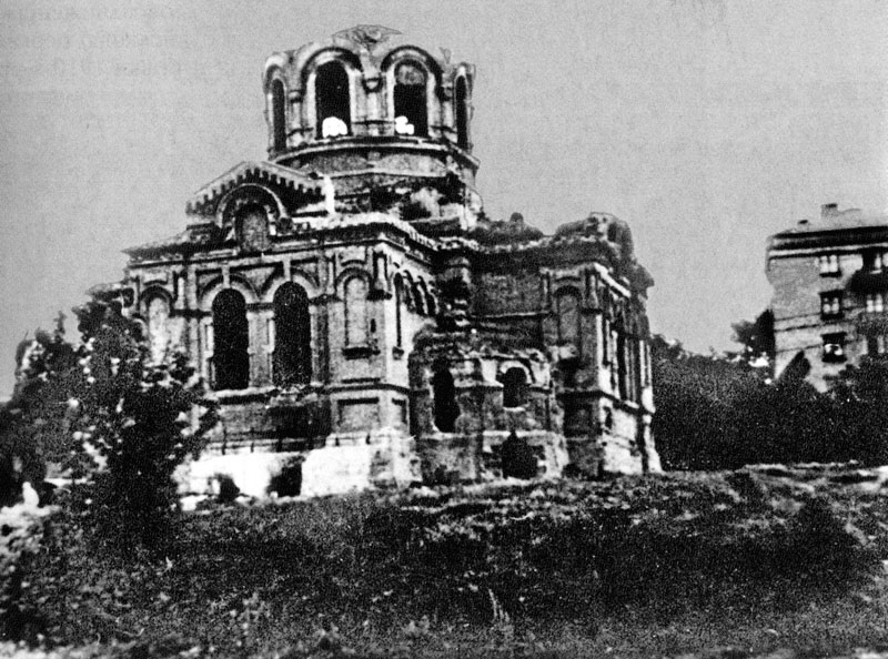 Церковь Воздвижения Креста Господня (утраченная), Днепр (Днепровский район, Украина, Днепропетровская область). архивная фотография, Вид на абсиду. Фото 1960-х из фондов Днепропетровского национального исторического музея
