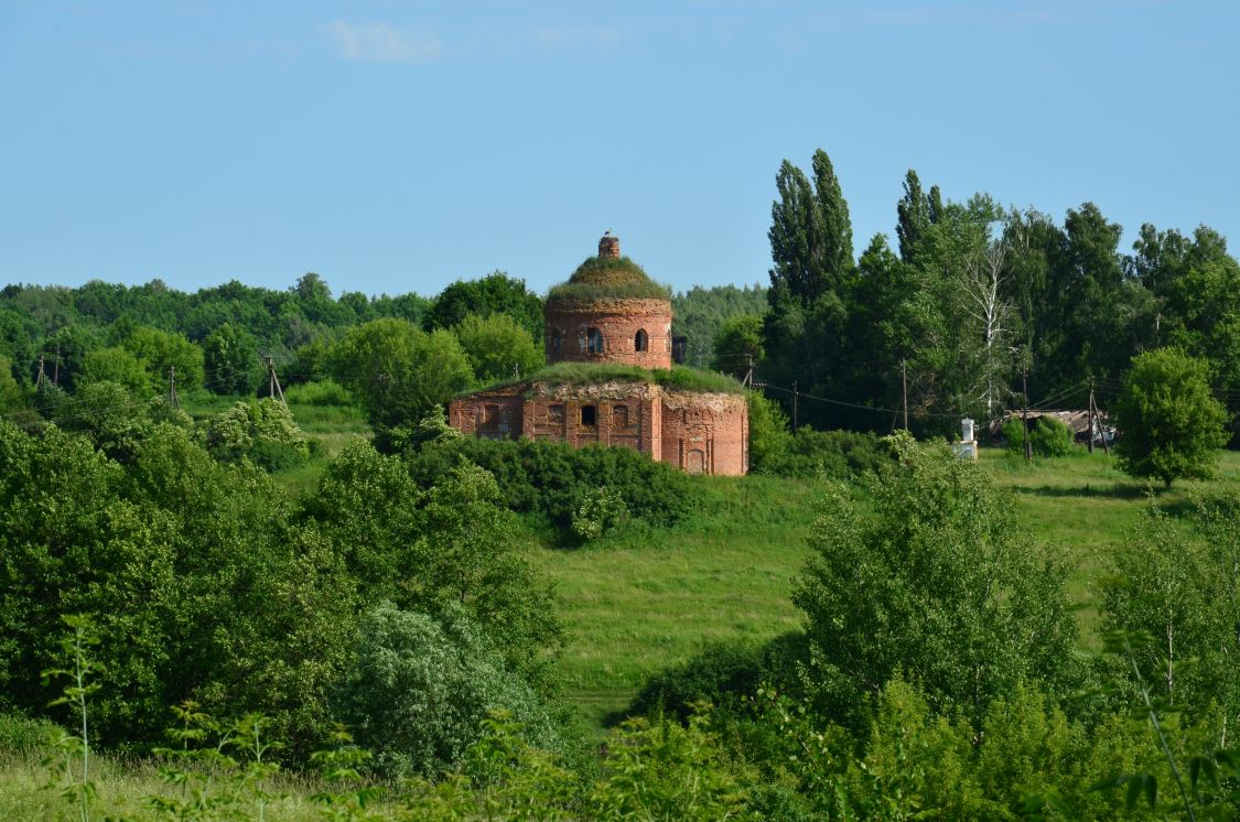Церковь Петра и Павла, Нижняя Туранка (Хомутовский район, Курская область). общий вид в ландшафте