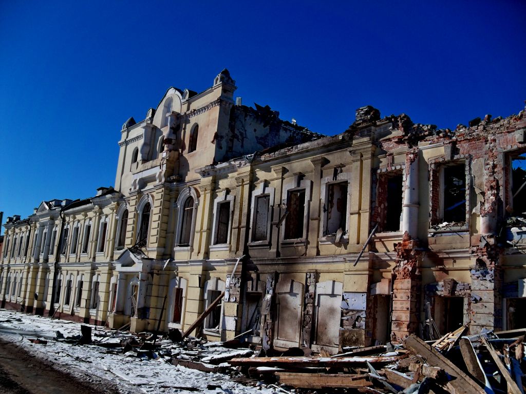 Домовая церковь Андрея Первозванного, Харьков (Харьков, город, Украина, Харьковская область). фасады, здание пострадало при авианалете