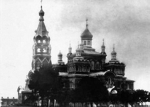 Церковь Георгия Победоносца (старая), Новобейсугская (Выселковский район, Краснодарский край). архивная фотография, Старинное фото с сайта 