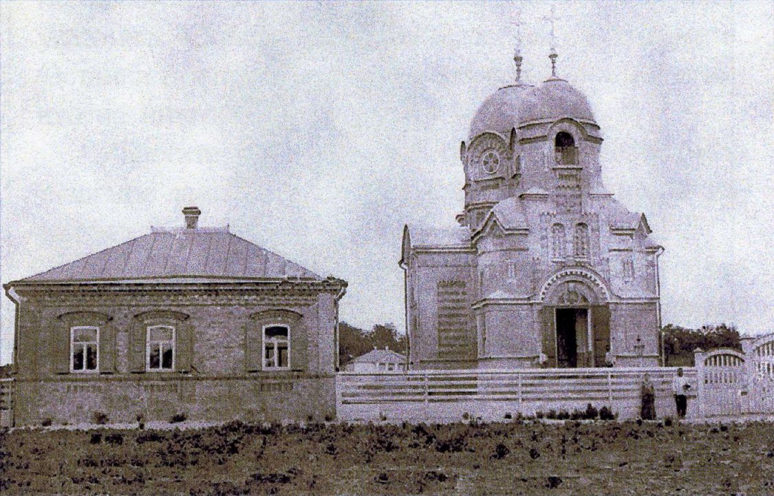 Старощербиновская. Церковь Спаса Преображения. архивная фотография, Старинное фото с сайта 
