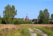 Церковь Воздвижения Креста Господня, Панорама с юга<br>, Лужи, Меленковский район, Владимирская область