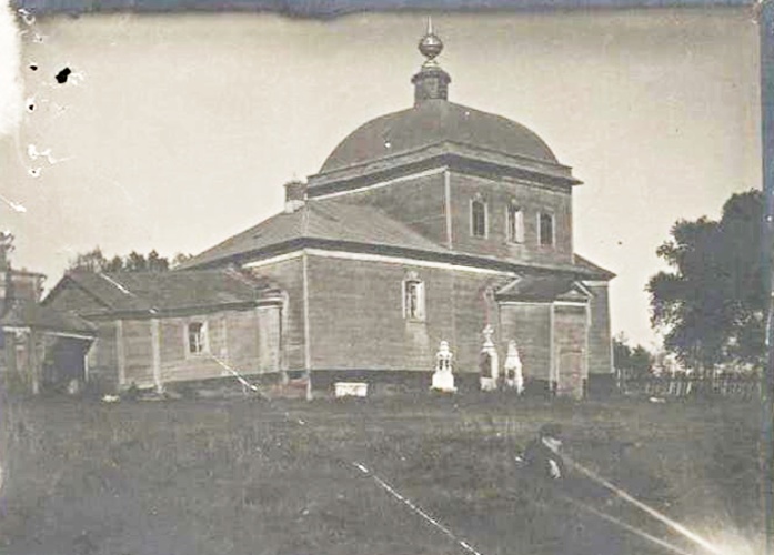 Церковь Рождества Пресвятой Богородицы (деревянная), Верховлянь (Ступинский городской округ, Московская область). архивная фотография, Фото 1900-х гг. Госкаталог № 44236516. Государственный исторический музей