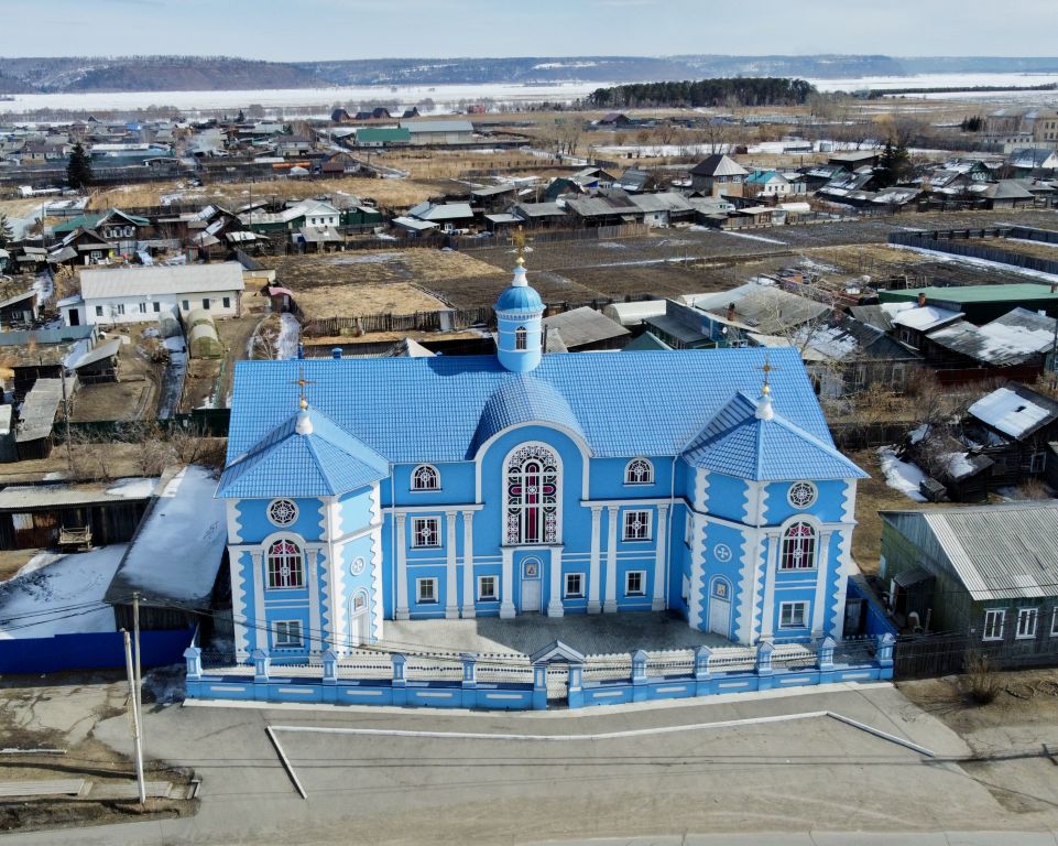 Тельма. Часовня Александра Невского при Духовно-просветительском центре. фасады, С воздуха