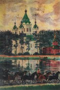 Церковь Введения во храм Пресвятой Богородицы, Неизв. художник. Частная коллекция. <br>, Хранёво, Лотошинский городской округ, Московская область