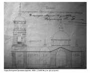 Церковь Троицы Живоначальной, Проект пристройки колокольни, 1878 г.<br>, Богодухов, Богодуховский район, Украина, Харьковская область