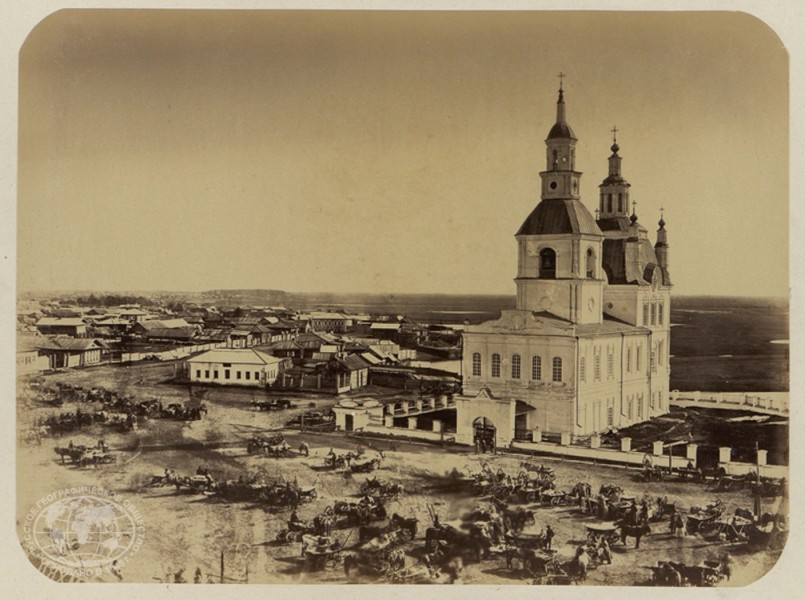 Собор Сретения Господня (старый), Ялуторовск (Ялуторовский район и г. Ялуторовск, Тюменская область). архивная фотография, Фото 1886 года из коллекции Русского географического общества. Автор Ф.С. Лахмайер