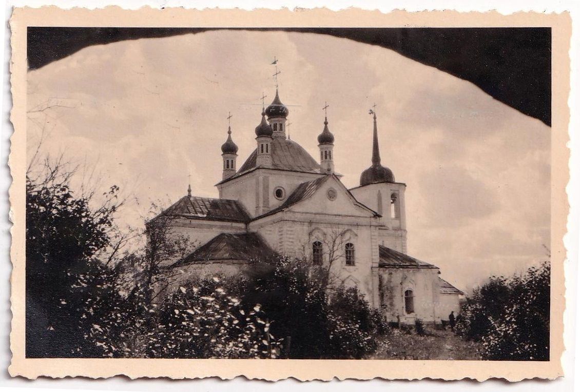Церковь Воздвижения Креста Господня, Бенцы (Западнодвинский район, Тверская область). архивная фотография, Фото 1941 г. с аукциона e-bay.de