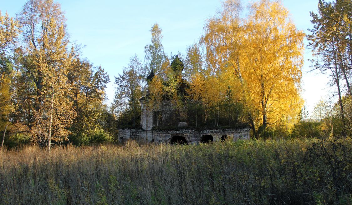 Церковь Михаила Архангела, Пронино (погост Архангельский) (Галичский район, Костромская область). общий вид в ландшафте