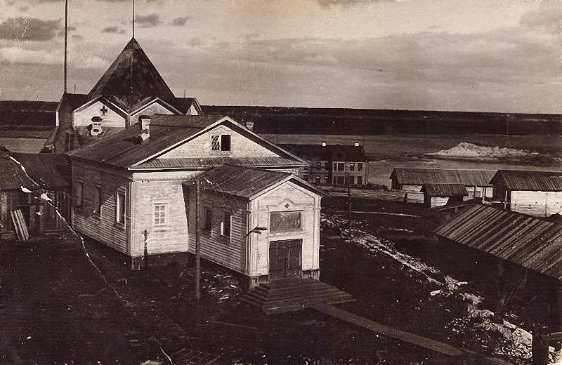 Церковь Благовещения Пресвятой Богородицы, Пинега (Пинежский район, Архангельская область). архивная фотография, Фото советского периода из фондов Пинежского краеведческого музея
