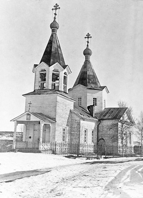 Кереть. Церковь Георгия Победоносца. архивная фотография, Старинное фото из фондов Национального архива Республики Карелия