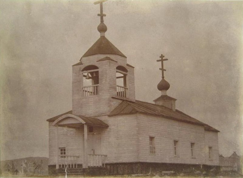 Церковь Троицы Живоначальной, Кола (Кольский район, Мурманская область). архивная фотография, Фото 1880-ых годов из фондов Государственного научно-исследовательского музея архитектуры имени А.В. Щусева. Автор В.А. Плотников 