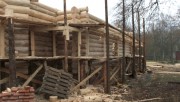 Иоанно-Предтеченская Бело-Бережская мужская пустынь. Церковь Иоанна Предтечи, 24.11.2013 строительство храма, Бело-Бережский Санаторий, Брянский район и г. Сельцо, Брянская область