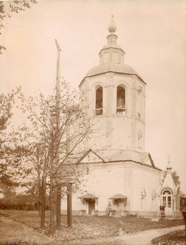 Колокольня в Николо-Одринском монастыре(1900-1910г.г.),место хранения ,музей архитектуры им.Щусева., архивная фотография. Николо-Одрин женский монастырь. Собор Николая Чудотворца (старый), Одрина (Карачевский район, Брянская область)