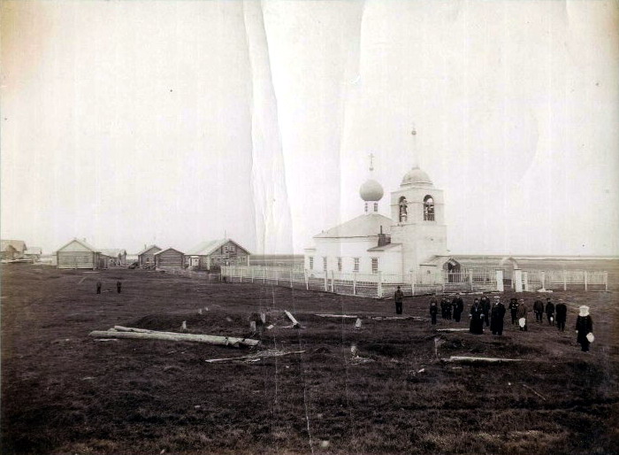 Церковь Георгия Победоносца, Куя (Заполярный район, Ненецкий автономный округ). архивная фотография, Фото начала ХХ века из фондов Музейного объединения Ненецкого автономного округа