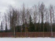 Церковь Николая Чудотворца, Церковь спрятана за забором<br>, Красный Дубок, Струго-Красненский район, Псковская область
