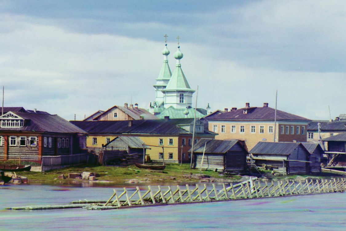 Беломорск. Церковь Троицы Живоначальной в Сороке. архивная фотография, Фрагмент фото С.М. Прокудина-Горского. 1916 год. Источник: prokudin-gorskiy.ru/image.php?no=0324