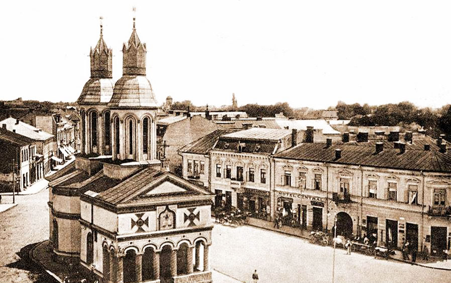 Церковь Михаила и Гавриила Архангелов, Тыргу-Жиу (Горж, Румыния). архивная фотография, Тиражная почтовая открытка 1900-х годов