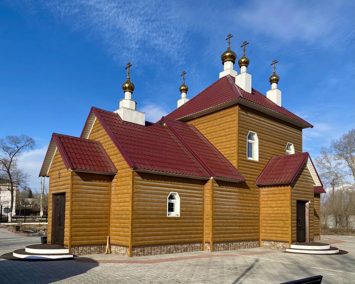 Церковь Девяти мучеников Кизических, Черногорск (Черногорск, город, Республика Хакасия). фасады, Вид с ЮЗ