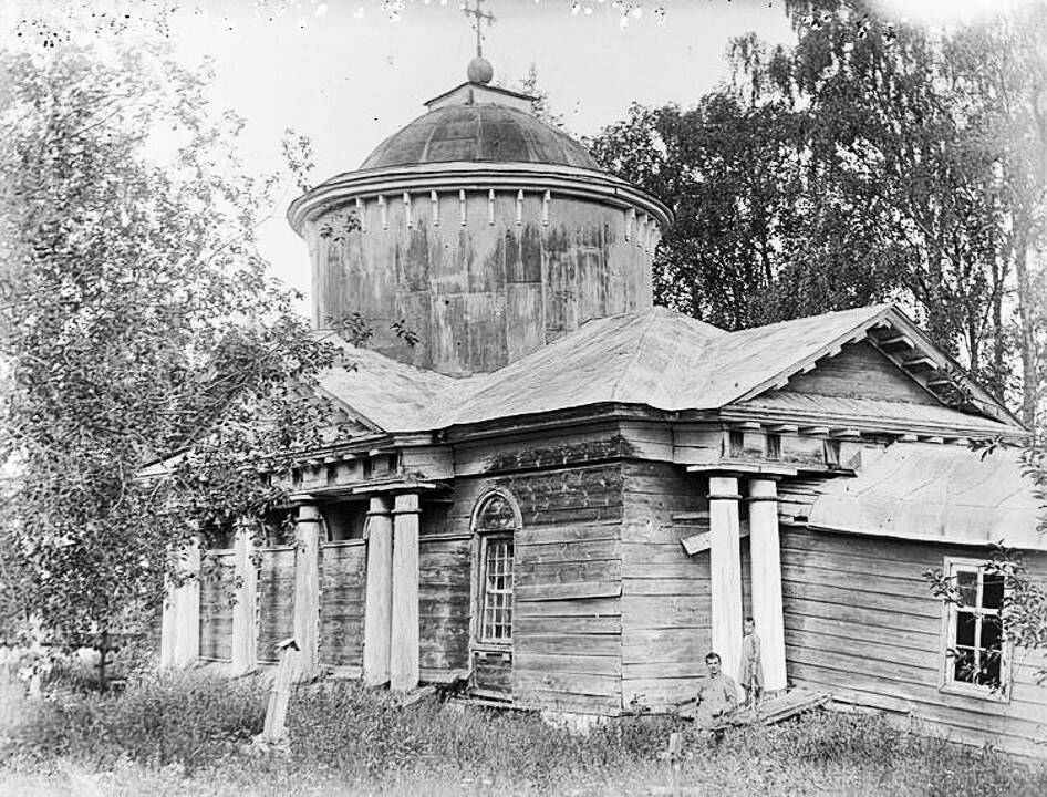 Церковь Георгия Победоносца (старая), Терьково (Бабаевский район, Вологодская область). архивная фотография, Фото Макарова Владимира Кузьмича 1931 г. из фондов Череповецкого музея. (ГК № 51554840)