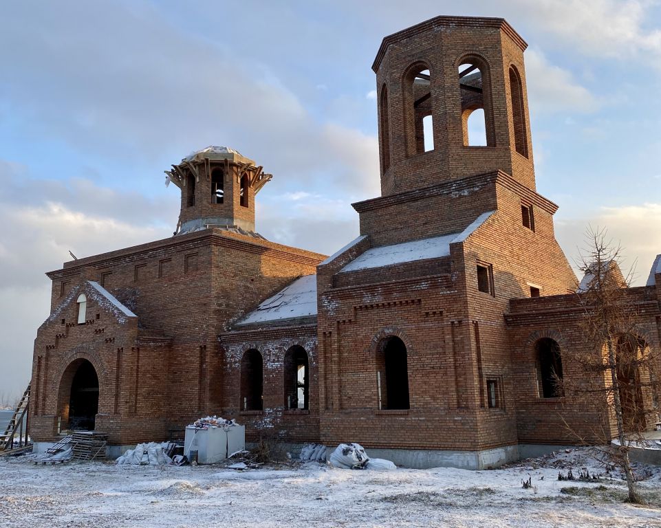 Красноярск. Церковь Казанской иконы Божией Матери (строящаяся). фасады, Строительство 