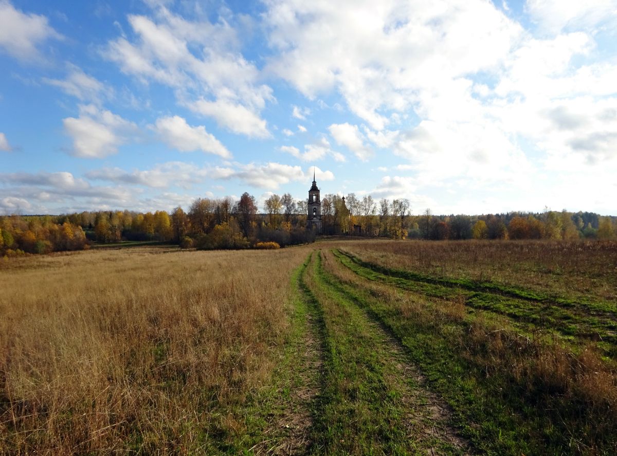 Церковь Георгия Победоносца, Старый Георгий, урочище (Галичский район, Костромская область). общий вид в ландшафте