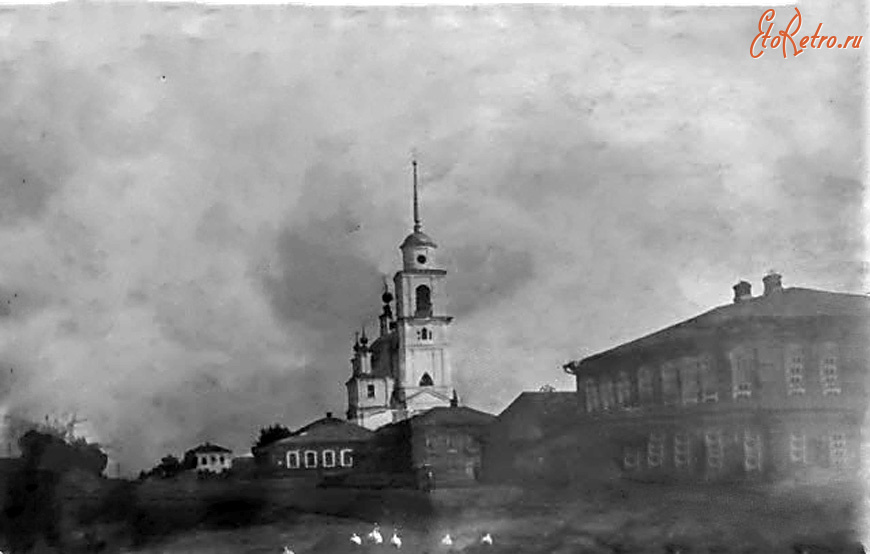 Троицкая церковь. Начало XX в., архивная фотография. Церковь Троицы Живоначальной, Сасово (Сасовский район и г. Сасово, Рязанская область)