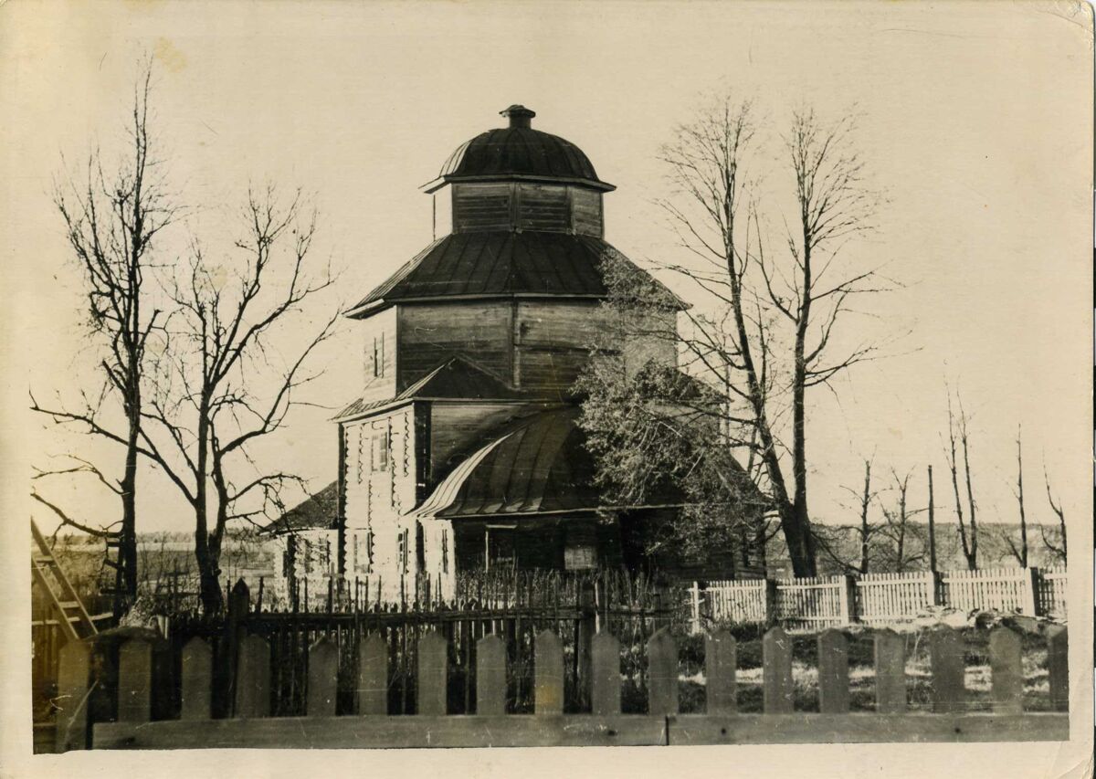 Церковь Благовещения Пресвятой Богородицы (деревянная), Горинское (Брейтовский район, Ярославская область). архивная фотография, Фото 70-80 -хх гг. ХХ в. из фондов Брейтовского историко-краеведческого музея. (ГК № 37657440)