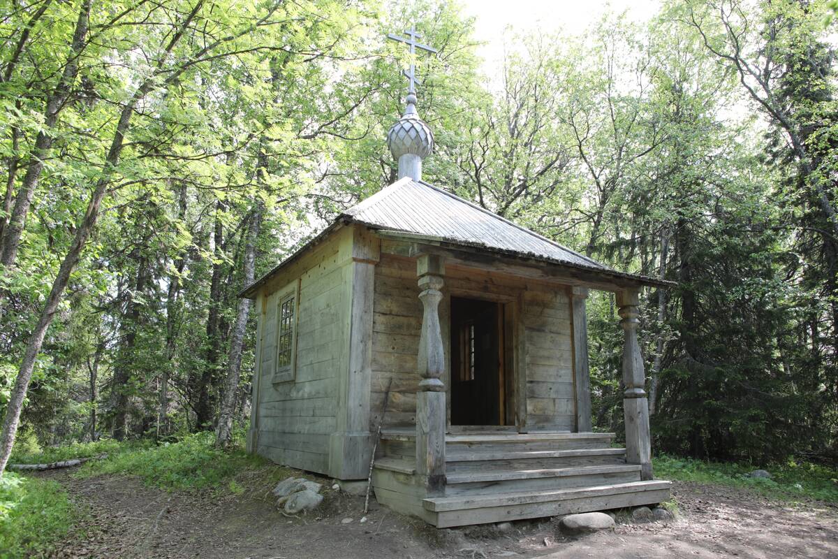 Спасо-Преображенский Соловецкий монастырь. Елеазарова пустынь, Анзерский, остров (Соловецкий район, Архангельская область). общий вид в ландшафте