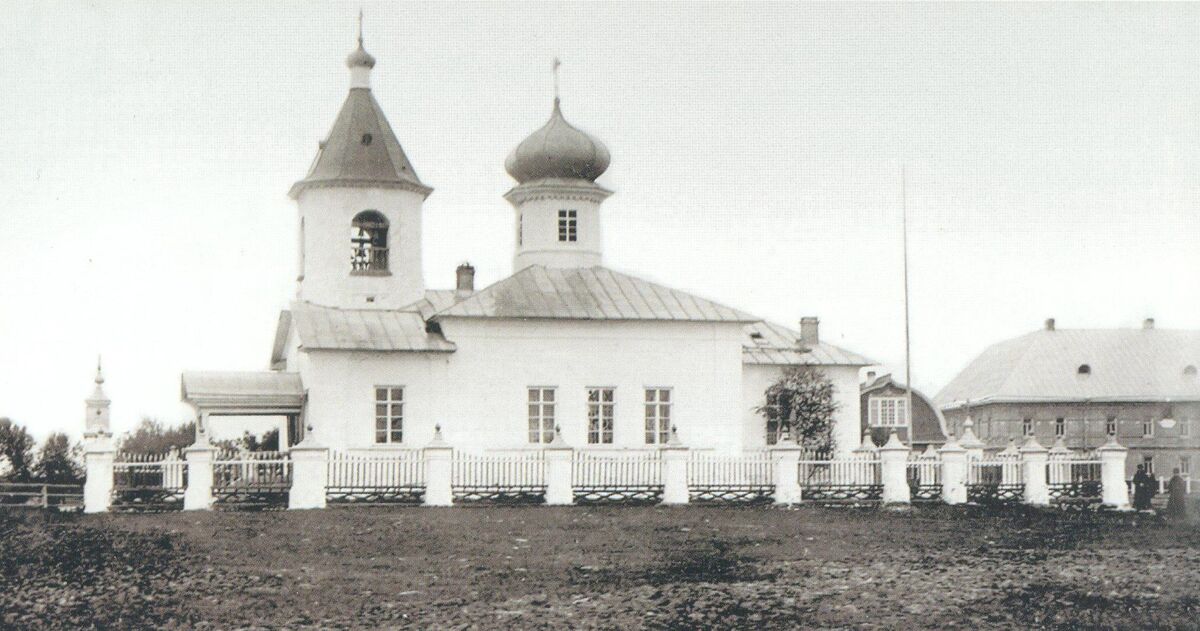 Спасо-Преображенский Соловецкий монастырь. Сергиевский скит. Церковь Сергия Радонежского, Большая Муксалма, остров (Соловецкий район, Архангельская область). архивная фотография, Фото нач. ХХ века. С сайта: севертур.рф./История Соловецкого монастыря.