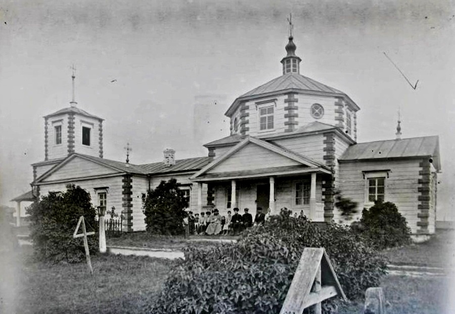 Сиверст. Церковь Покрова Пресвятой Богородицы. архивная фотография, Фото начала ХХ в. Южный фасад храма. ГКМФ. ГНИМА им. Щусева