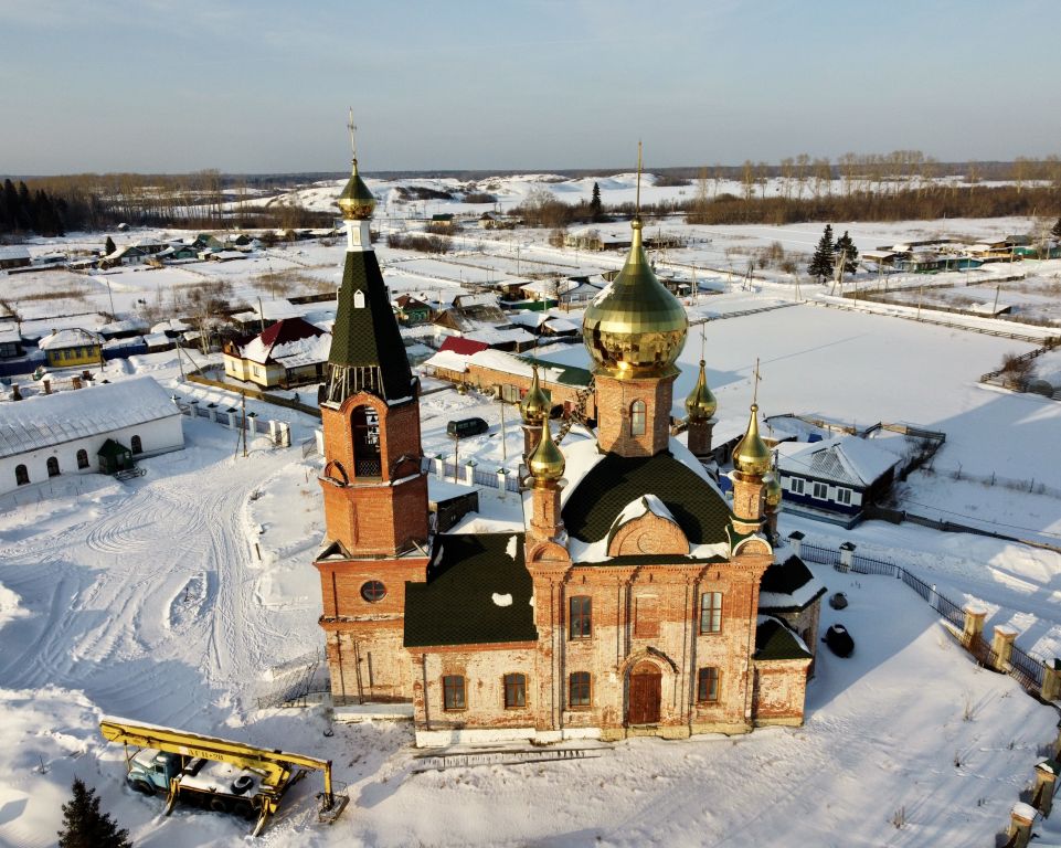 Итатский. Церковь Николая Чудотворца. фасады, С дрона