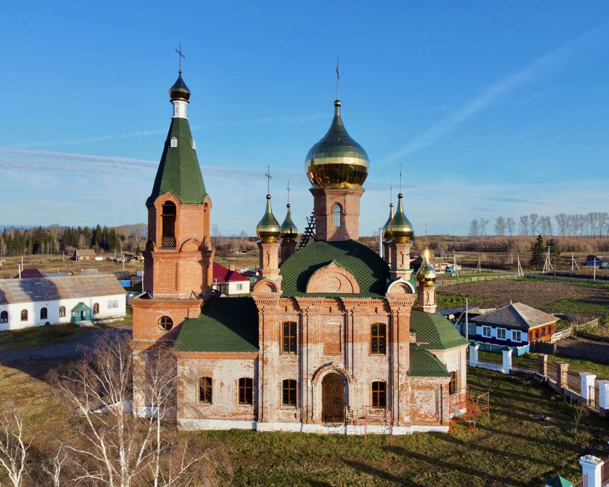 Церковь Николая Чудотворца, Итатский (Тяжинский район, Кемеровская область). фасады, Южный фасад