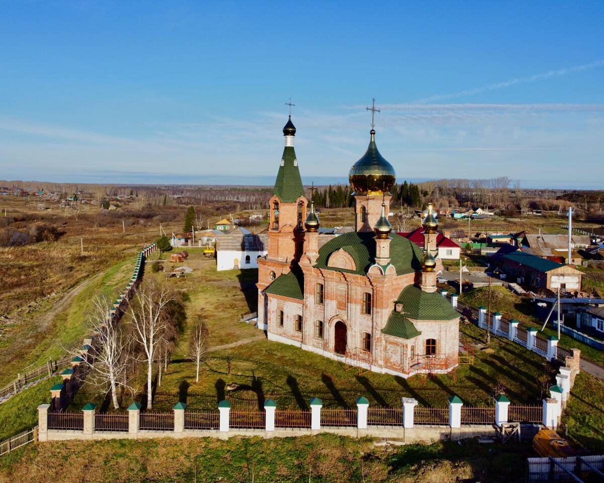 Церковь Николая Чудотворца, Итатский (Тяжинский район, Кемеровская область). фасады, Вид с ЮВ