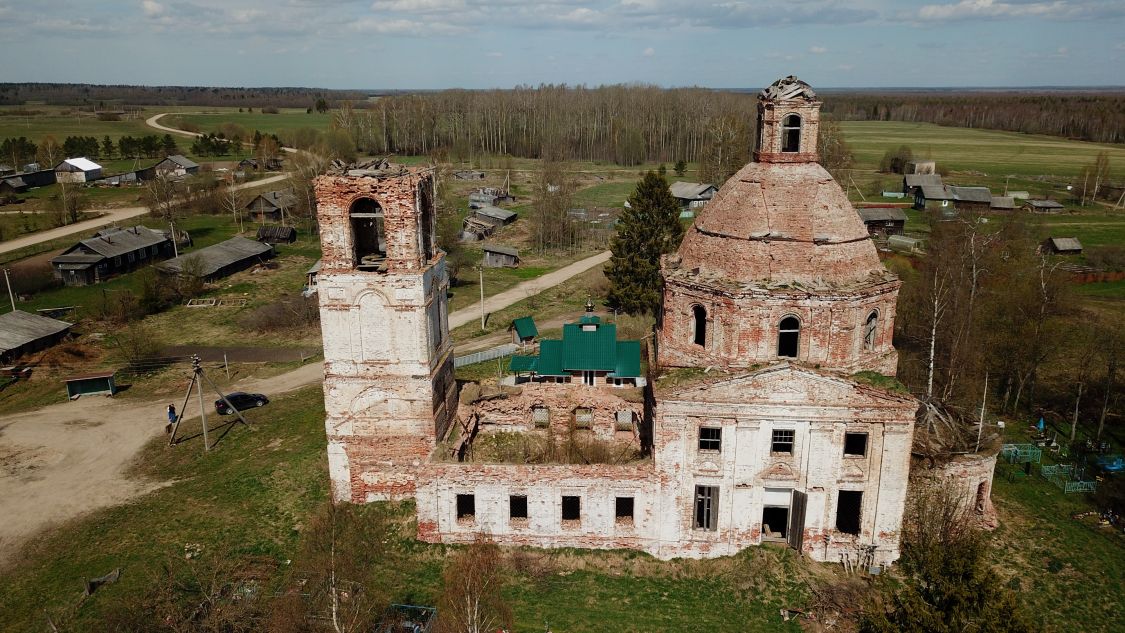 Рукино. Церковь Воскресения Христова (старая). фасады