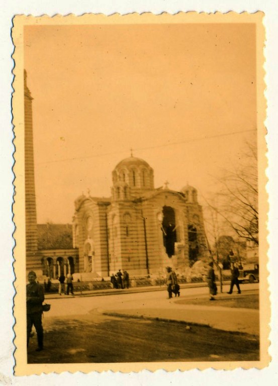 Собор Троицы Живоначальной (старый), Баня-Лука (Босния и Герцеговина, Прочие страны). архивная фотография, Собор после бомбардировки. Фото 1941 г. с аукциона e-bay.de
