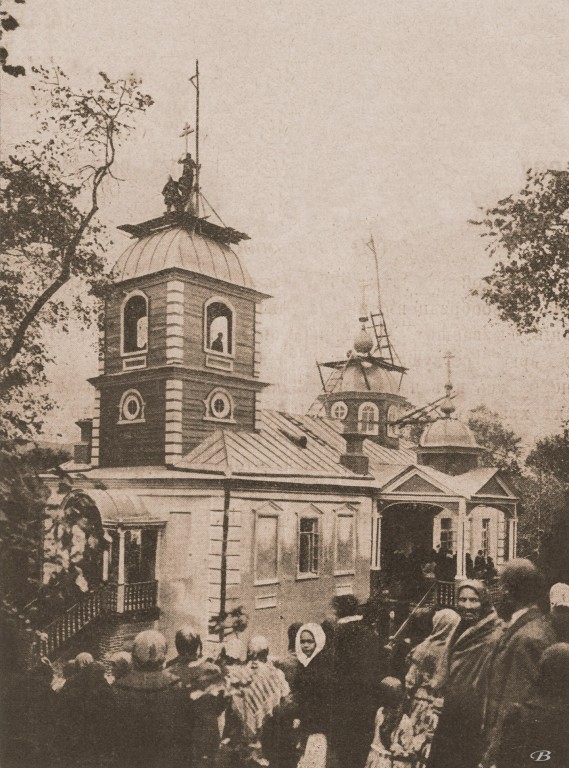 Часовня Креста Господня, Вольск (Вольский район, Саратовская область). архивная фотография, Восстановление крестов на Львовской часовне 14 сентября 1912 года