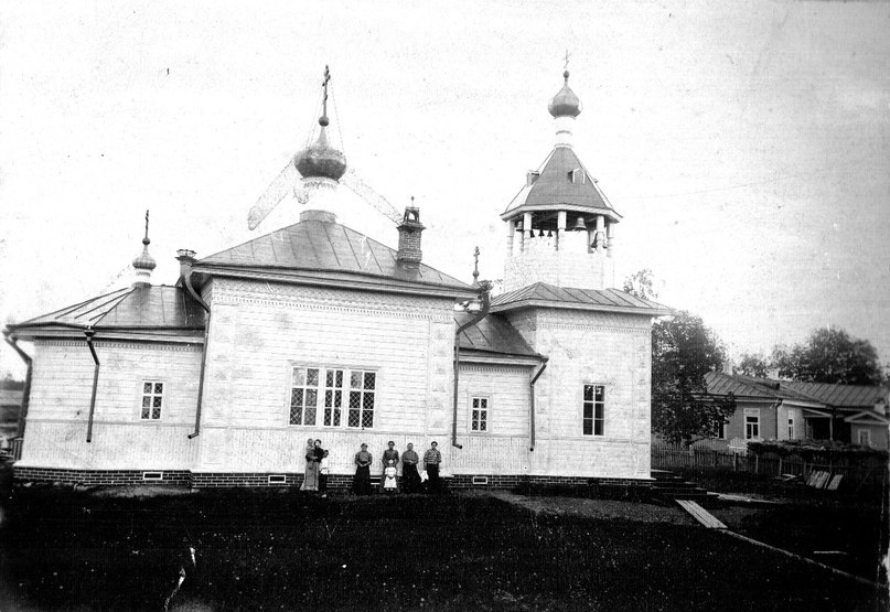 Церковь Константина и Елены, Константиновские Пороги, урочище (Вытегорский район, Вологодская область). архивная фотография, Старинное фото из фондов Вытегорского краеведческого музея
