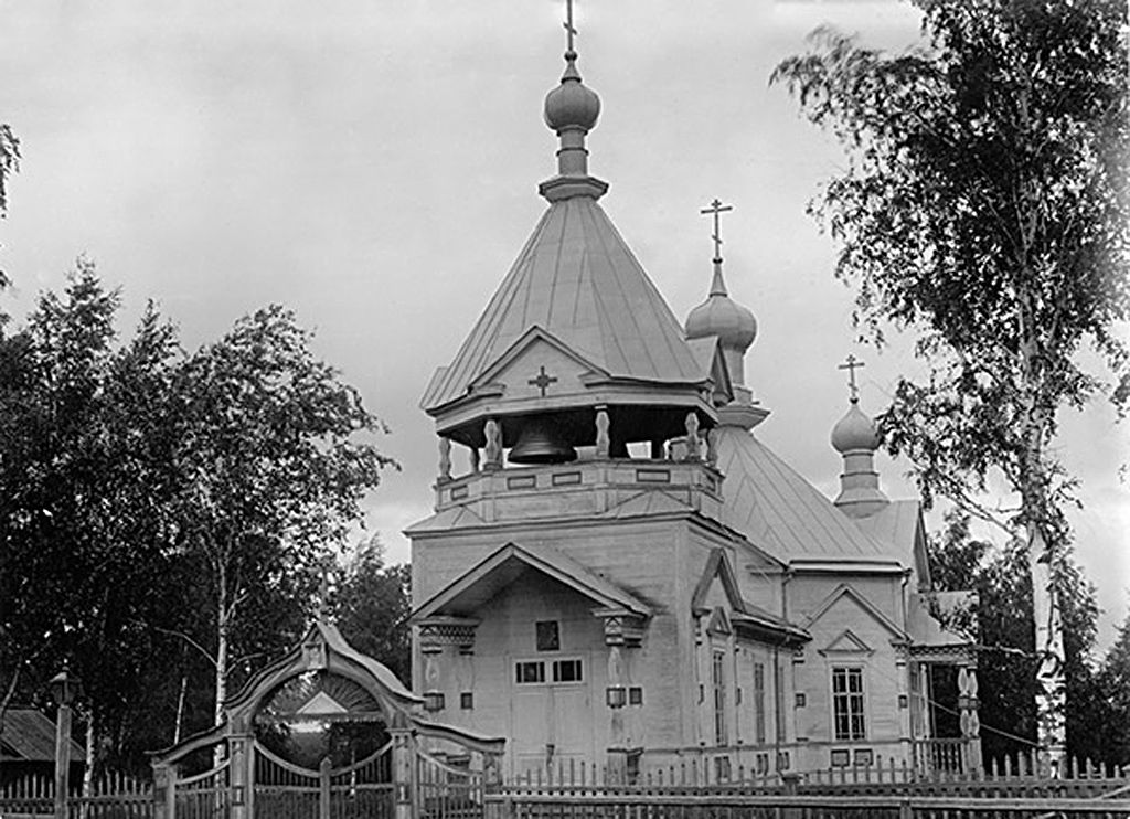Церковь Благовещения Пресвятой Богородицы (старая), Благовещенское (Воскресенский район, Нижегородская область). архивная фотография, Фото 1909 года из фотоархива ИИМК РАН. Автор В.А. Плотников